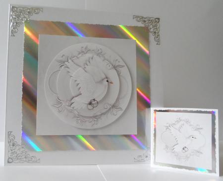 White Dove with Rings Circle Pyramid by Jean-Marie Penny