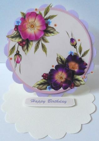 Rocker or Easel with Lovely Flowers by Jean-Marie Penny