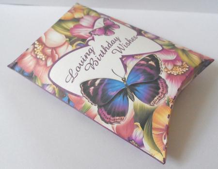 Birthday Pillow Box, Flowers & Butterflies by Jean-Marie Penny