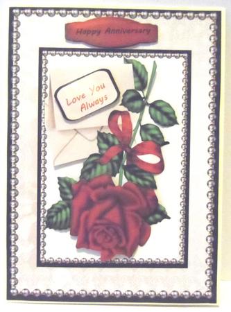 Beautiful Message and Red Rose by Jean-Marie Penny