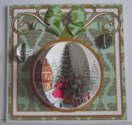 Decorate Tree 3D Bauble 8in Card Front Mini Kit by Jean-Marie Penny