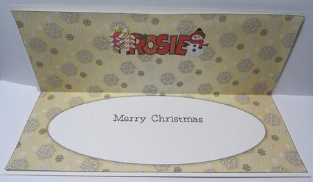Cute Snowman Rosie Large Dl Insert by Jean-Marie Penny