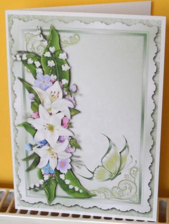 Lilies & Butterfly Blank Topper + Decoupage by Jean-Marie Penny