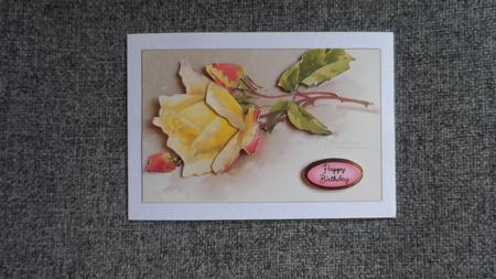 White Lilies & Yellow Rose Duodecoupage by Jean-Marie Penny