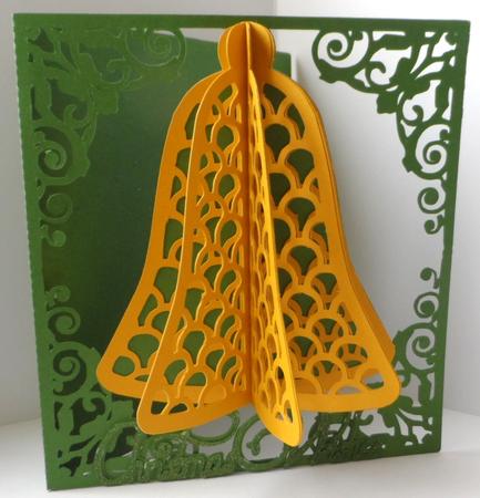 Christmas Bell Honeycomb Card by Jean-Marie Penny