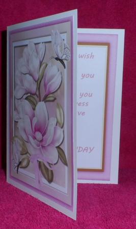 Topper, with Verse and Incert , Lilac Magnolias by Jean-Marie Penny