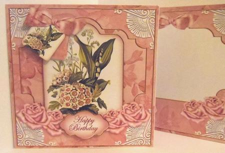 Pink Bouquet2 Happy Birthday Special 8in Tag N' Envelope Kit by Jean-Marie Penny