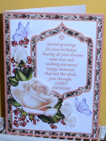 Roseberry Birthday Decoupage by Jean-Marie Penny