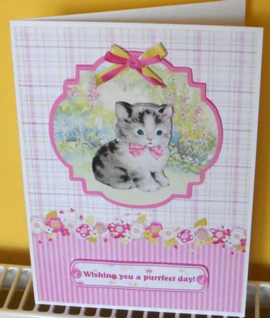 Kitten in the Garden Topper & Decoupage by Jean-Marie Penny