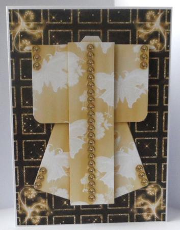 Sparkling Night Kimono Card in Gold Mini Kit by Jean-Marie Penny