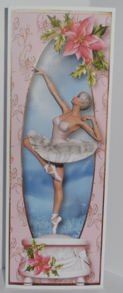Christmas Ballerina Music Box in Pink Large Dl by Jean-Marie Penny