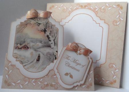 Winter Sunset Magic Fancy Stand Up Card Kit by Jean-Marie Penny