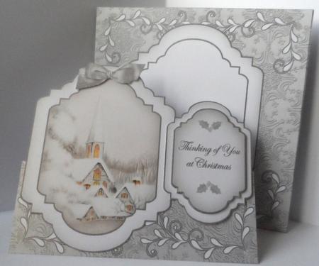 Ice Church Thinking of You Fancy Stand Up Card Kit by Jean-Marie Penny