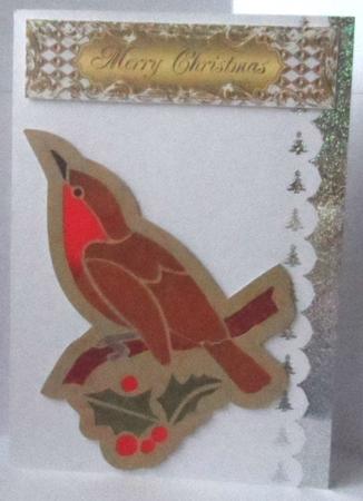 Christmas Robin Mat by Jean-Marie Penny