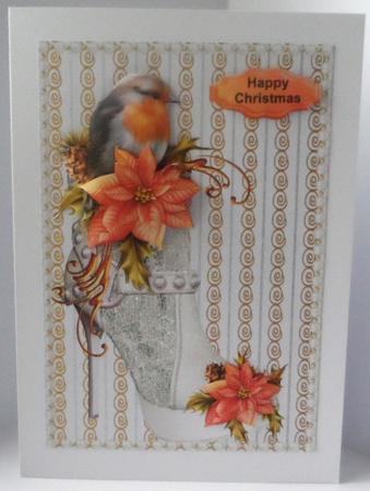 Bird and Christmas Poinsettia by Jean-Marie Penny