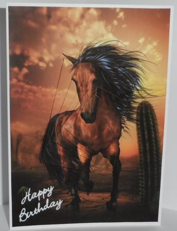 Horse Twisted Pyramid Card by Jean-Marie Penny
