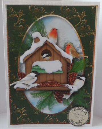Snowy Christmas Birdhouse by Jean-Marie Penny