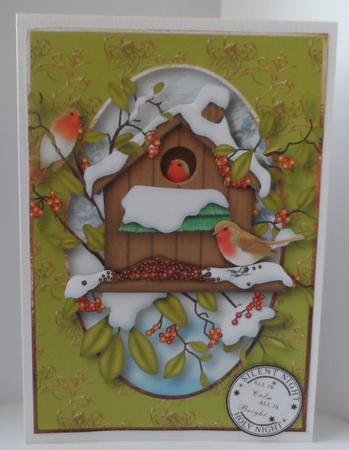 Christmas Robin Birdhouse by Jean-Marie Penny
