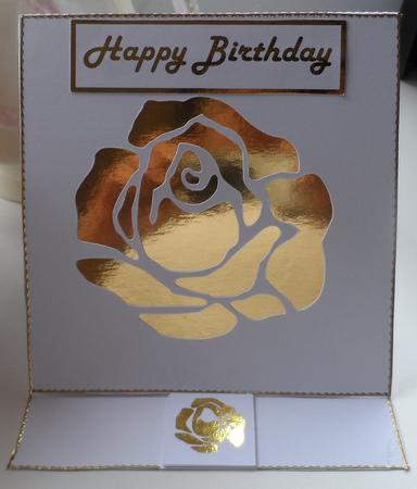 Rose Easel Aperture Card Template by Jean Pennington
