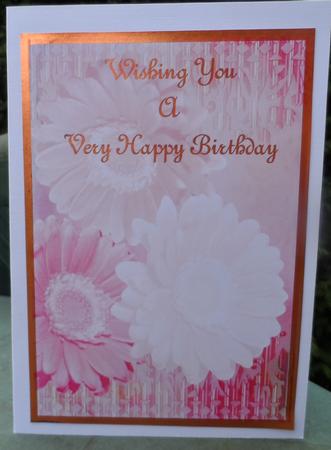 Pink Abstract Flower Trim Backing Paper by Jean Pennington