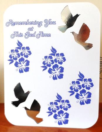 Dove Corner Christmas Wedding Card Template by Jean Pennington