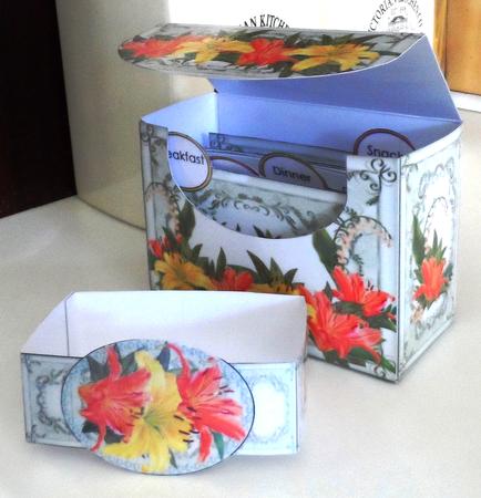 Recipe Card and Box Kit 10 - Lilies by Jean Pennington