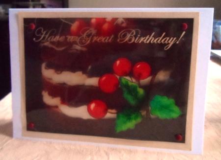 Cherries Digital Stamp, Glass Painting by Jean Pennington