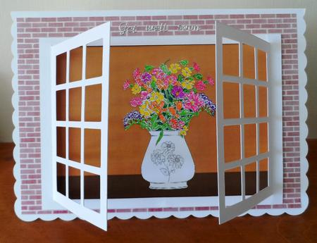 Digital Stamp - Vase of Flowers 5 by Jean Pennington
