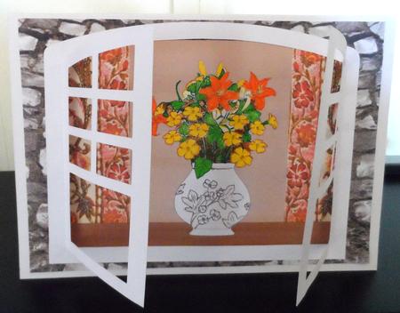 Digital Stamp - Vase of Flowers 2 by Jean Pennington