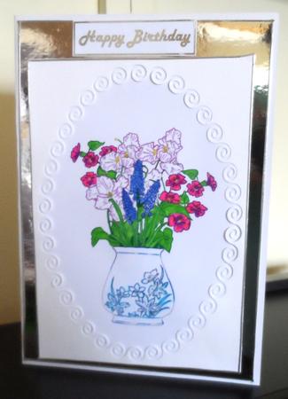 Digital Stamp - Vase of Flowers 1 by Jean Pennington