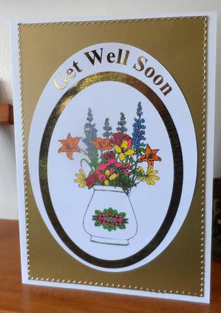 Digital Stamp - Vase of Flowers 6 by Jean Pennington