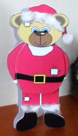 Patchy Santa Bear Toppers by Jean Pennington