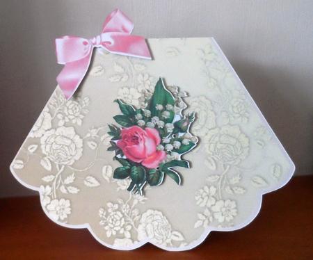 Floral Vignettes Lily of the Valley with Bow Rocker Card by Jean Pennington