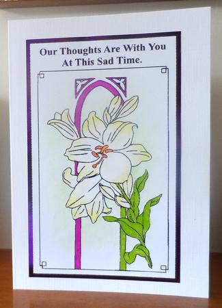 Lily Sympathy Stamp by Jean Pennington