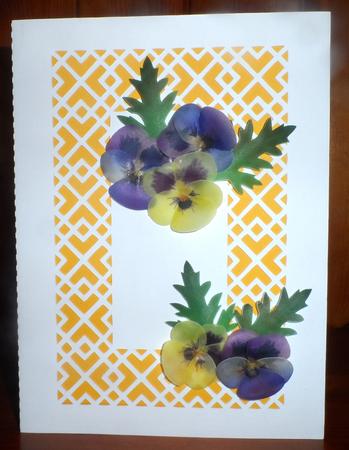 Pansies And Leaf 3D Flower Cameo Ready by Jean Pennington