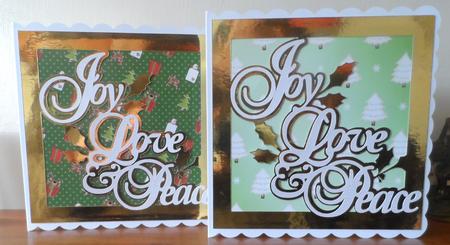 Peace Love Joy Sentiment Topper And Card Template 3 Files by Jean Pennington
