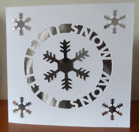 Let It Snow Cut Out Card Template by Jean Pennington