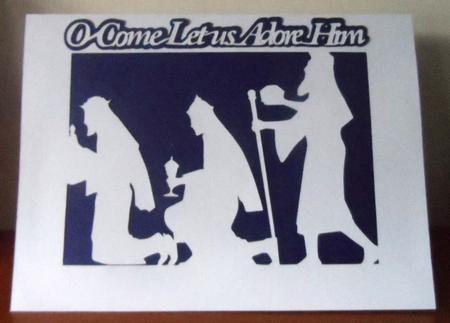 O Come Let Us Adore Him Card Template by Jean Pennington