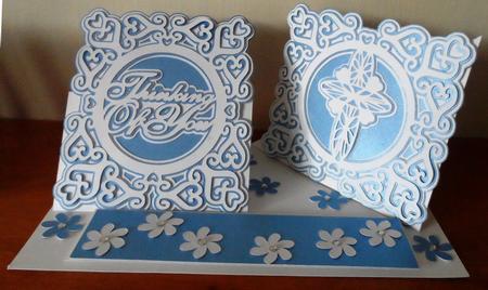 Thinking Of You Double Easel Card With Cross by Jean Pennington