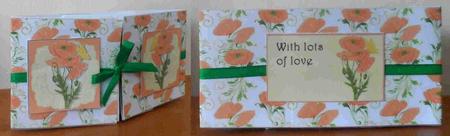 Exploding Card - Peach Poppies by Jean Pennington