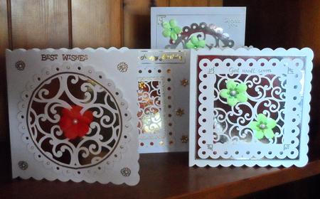 Filigree Design Set 4 Card Toppers by Jean Pennington
