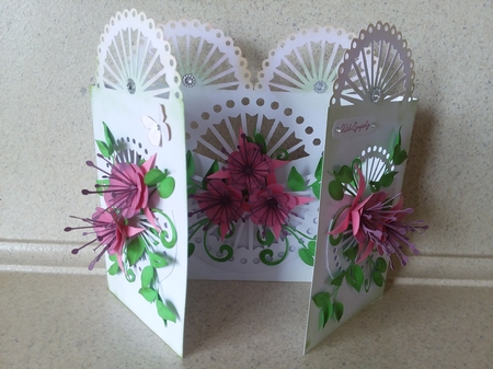 3D Fuschia Door Card by Jean Rowley