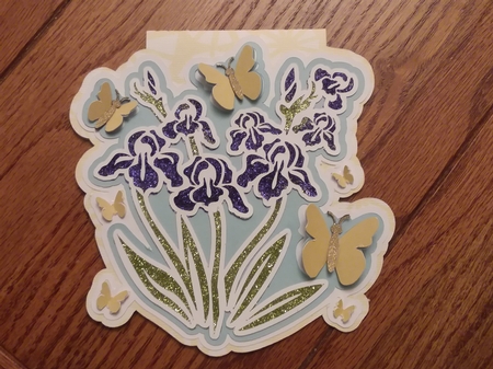 Iris and Butterfly Shaped Card - Designer Edition Ready by Jean Rowley