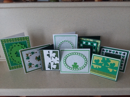 St Patricks Day - Shamrock Frame Set 3 by Jean Rowley