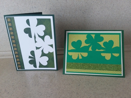 St Patricks Day - Shamrock Frame Set 3 by Jean Rowley