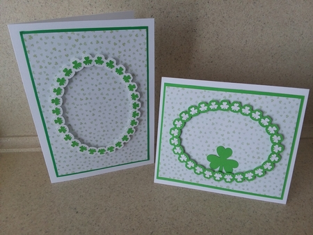 St Patricks Day - Shamrock Frame Set 3 by Jean Rowley