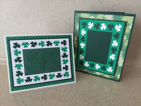 St Patricks Day - Shamrock Frame Set 3 by Jean Rowley