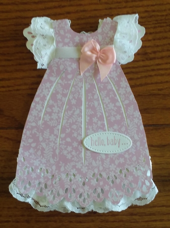 Baby Girl Dress Card by Jean Rowley