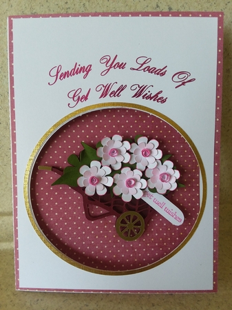 Wheelbarrow and flowers topper 2 by Jean Rowley