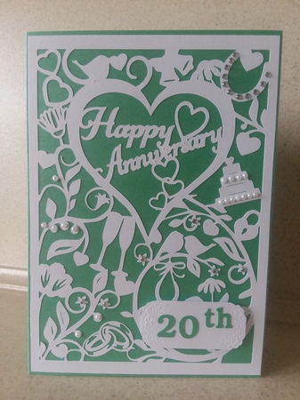 Happy Wedding Anniversary Card  by Jean Rowley